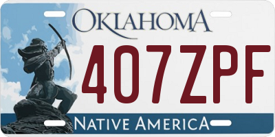 OK license plate 407ZPF