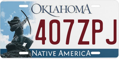 OK license plate 407ZPJ