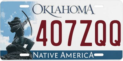 OK license plate 407ZQQ