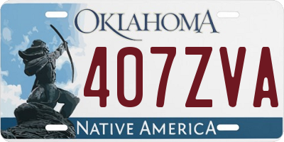OK license plate 407ZVA