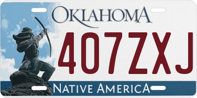 OK license plate 407ZXJ