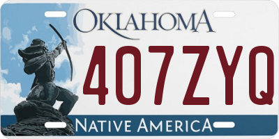 OK license plate 407ZYQ