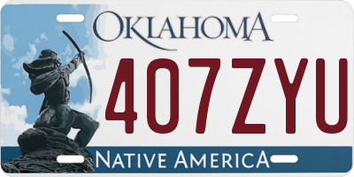 OK license plate 407ZYU