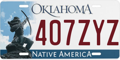 OK license plate 407ZYZ