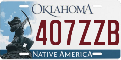 OK license plate 407ZZB