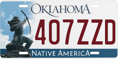 OK license plate 407ZZD