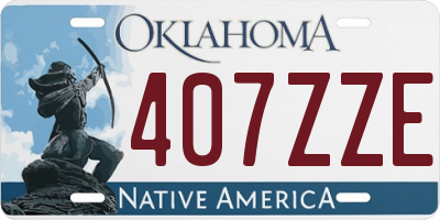 OK license plate 407ZZE