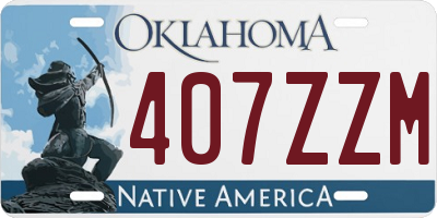 OK license plate 407ZZM