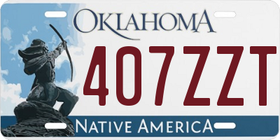 OK license plate 407ZZT