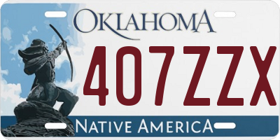 OK license plate 407ZZX