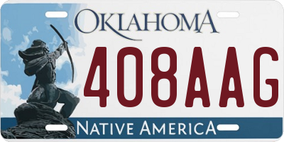 OK license plate 408AAG