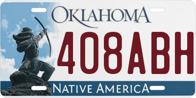OK license plate 408ABH