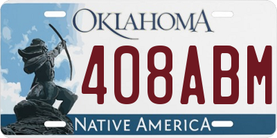 OK license plate 408ABM