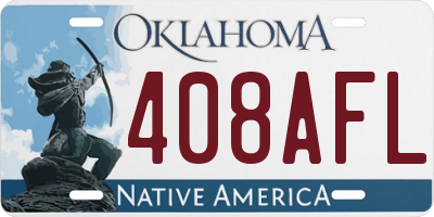 OK license plate 408AFL