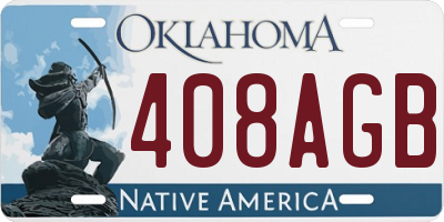OK license plate 408AGB
