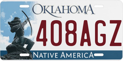 OK license plate 408AGZ