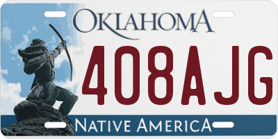OK license plate 408AJG