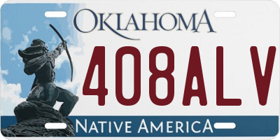 OK license plate 408ALV
