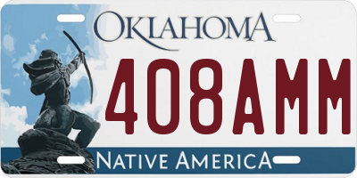 OK license plate 408AMM