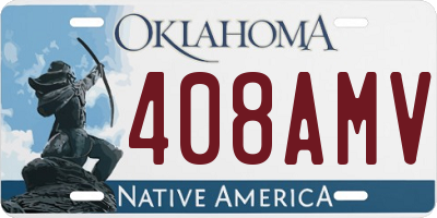 OK license plate 408AMV