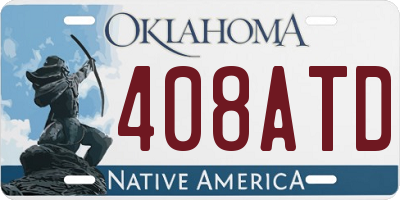OK license plate 408ATD