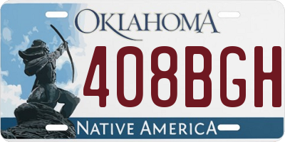 OK license plate 408BGH