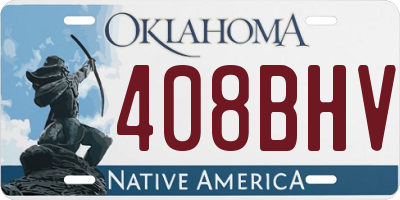 OK license plate 408BHV