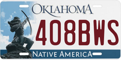 OK license plate 408BWS