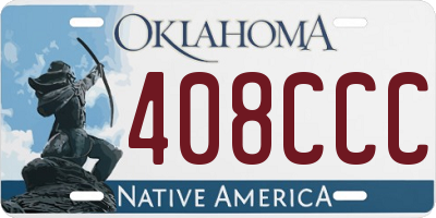 OK license plate 408CCC
