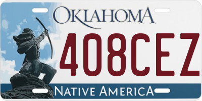OK license plate 408CEZ