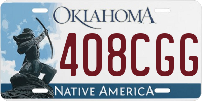 OK license plate 408CGG