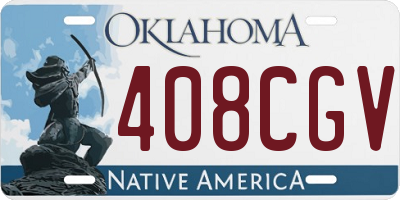 OK license plate 408CGV