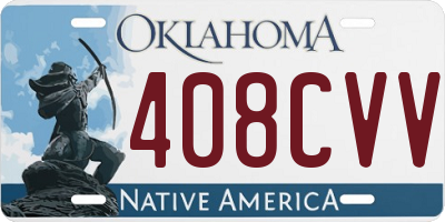 OK license plate 408CVV