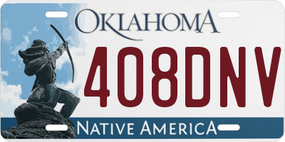 OK license plate 408DNV