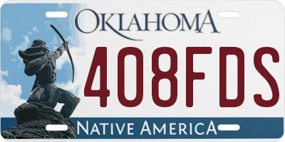 OK license plate 408FDS