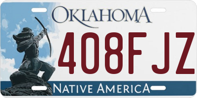 OK license plate 408FJZ