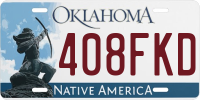 OK license plate 408FKD