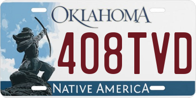 OK license plate 408TVD