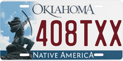 OK license plate 408TXX