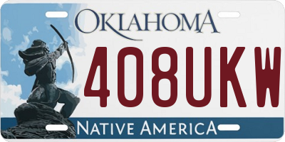 OK license plate 408UKW