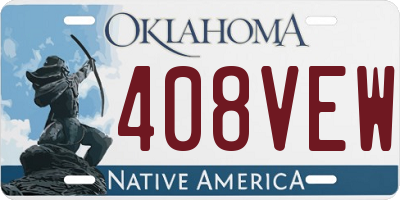 OK license plate 408VEW