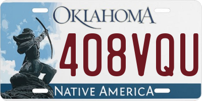 OK license plate 408VQU