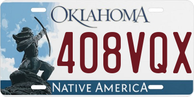 OK license plate 408VQX