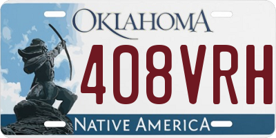 OK license plate 408VRH