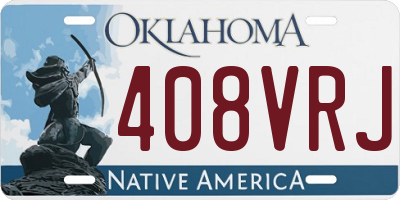 OK license plate 408VRJ