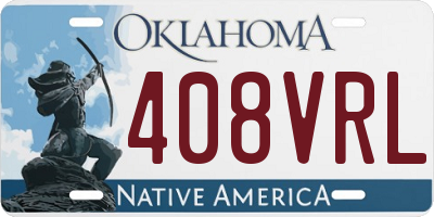 OK license plate 408VRL