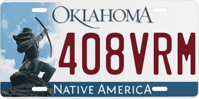 OK license plate 408VRM