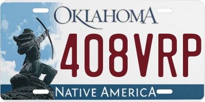 OK license plate 408VRP
