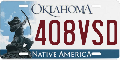 OK license plate 408VSD