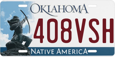 OK license plate 408VSH